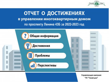 Отчет о достижениях в управлении МКД по проспекту Ленина 43Б за 2022-2023 год.